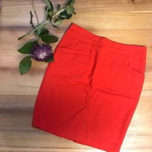 Red/Orange H&M Pencil Skirt w/ front pockets Sz 6